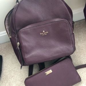 Mini backpack and matching wallet